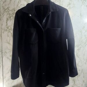 MONDETTA Black Soft Knit Shacket